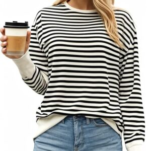 women striped tshirt